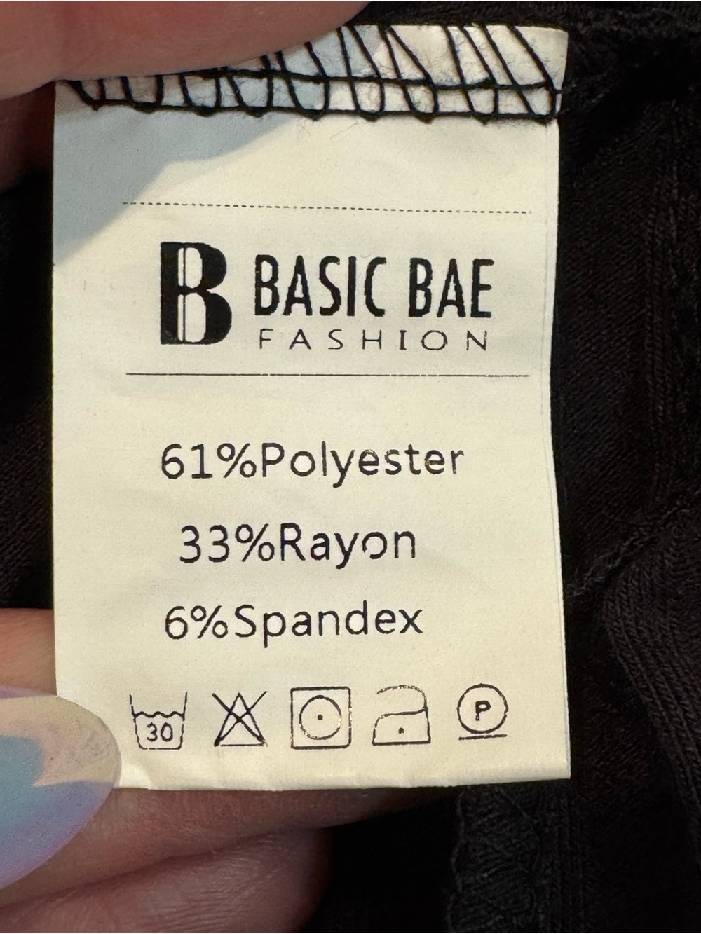 Basic Bae Women’s Black Ribbed V-Neck Top and Shorts Set sz 2XL - Picture 8 of 11